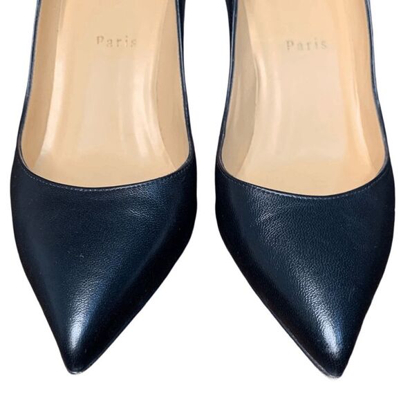 Christian Louboutin Pigalle 85MM Shiny Nappa Leather Pumps EU 38.5 US 8.5 Heels - Picture 4 of 10